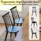 Set of 2 Windsor Dining Chairs with High Spindle Back and Durable Rubberwood Frame